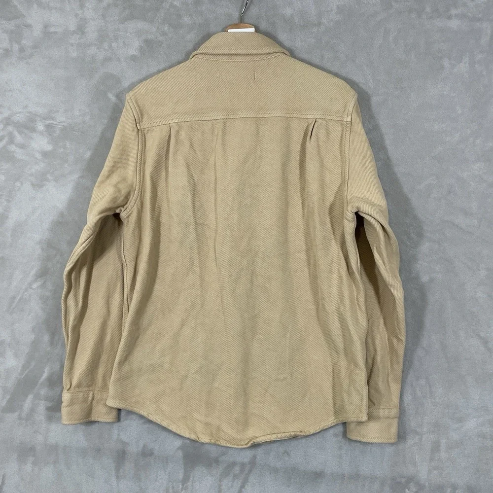 Outerknown Blanket Shirt Men's Medium Tan Heavy Flannel Cotton Button Up Casual - Picture 2 of 11